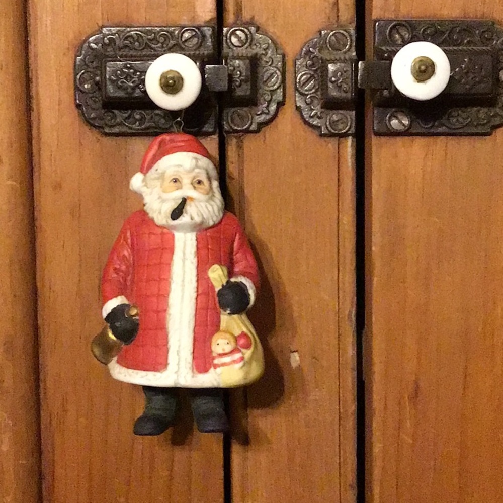 🎄 Dept 56 Santa Claus Bobble Wobbler 2 Piece Ceramic Ornament